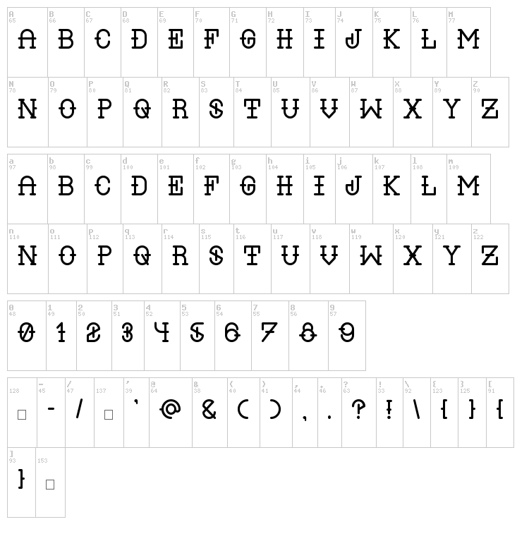 Liquor font map